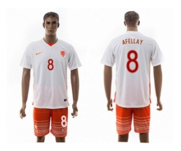 Holland #8 Afellay Away Soccer Country Jersey1