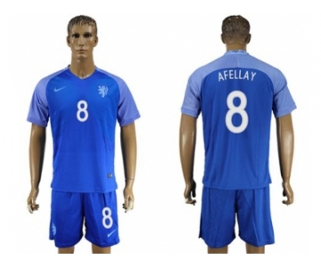 Holland #8 Afellay Away Soccer Country Jersey