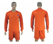 Holland Blank Home Long Sleeves Soccer Country Jersey1