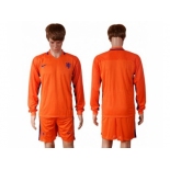 Holland Blank Home Long Sleeves Soccer Country Jersey