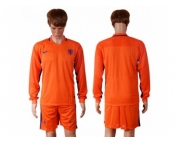 Holland Blank Home Long Sleeves Soccer Country Jersey