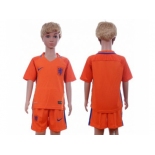 Holland Blank Home Kid Soccer Country Jersey