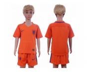 Holland Blank Home Kid Soccer Country Jersey