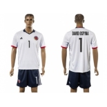 Colombia #1 David Ospina Away Soccer Country Jersey