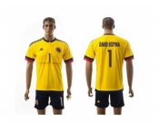 Colombia #1 David Ospina Home Soccer Country Jersey