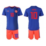 Colombia #10 James Away Soccer Country Jersey