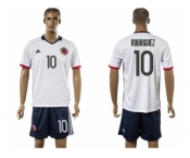 Colombia #10 Rodriguez Away Soccer Country Jersey