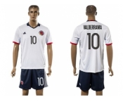 Colombia #10 Valderrama Away Soccer Country Jersey