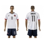 Colombia #11 Quintero Away Soccer Country Jersey