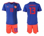 Colombia #13 Gonzalez Away Soccer Country Jersey