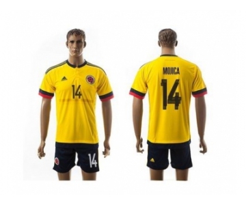 Colombia #14 Mojica Home Soccer Country Jersey