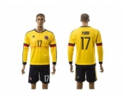 Colombia #17 Pardo Home Long Sleeves Soccer Country Jersey