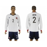 Colombia #2 Zapata Away Long Sleeves Soccer Country Jersey