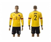 Colombia #2 Zapata Home Long Sleeves Soccer Country Jersey