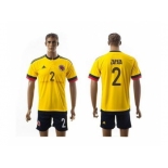 Colombia #2 Zapata Home Soccer Country Jersey