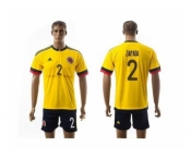 Colombia #2 Zapata Home Soccer Country Jersey