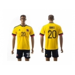 Colombia #20 Torres Home Soccer Country Jersey