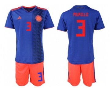 Colombia #3 Murillo Away Soccer Country Jersey