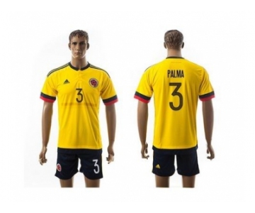 Colombia #3 Palma Home Soccer Country Jersey