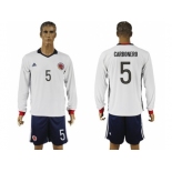 Colombia #5 Carbonero Away Long Sleeves Soccer Country Jersey