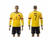 Colombia #7 Bacca Home Long Sleeves Soccer Country Jersey