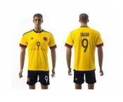 Colombia #9 Falcao Home Soccer Country Jersey