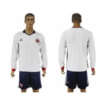 Colombia Blank Away Long Sleeves Soccer Country Jersey