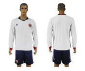 Colombia Blank Away Long Sleeves Soccer Country Jersey