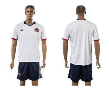 Colombia Blank Away Soccer Country Jersey