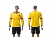 Colombia Blank Home Long Sleeves Soccer Country Jersey