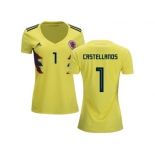 Women Colombia #1 Castellanos Home Soccer Country Jersey