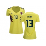 Women Colombia #13 Y.Mina Home Soccer Country Jersey