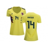 Women Colombia #14 Mateus Home Soccer Country Jersey