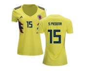 Women Colombia #15 S.Medina Home Soccer Country Jersey