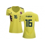 Women Colombia #16 M.Borja Home Soccer Country Jersey