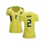 Women Colombia #2 Duvan Home Soccer Country Jersey