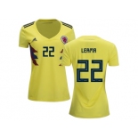 Women Colombia #22 Lerma Home Soccer Country Jersey