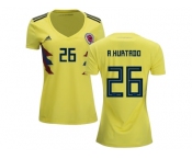 Women Colombia #26 A.Hurtado Home Soccer Country Jersey