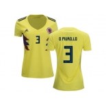 Women Colombia #3 O.Murillo Home Soccer Country Jersey