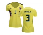 Women Colombia #3 O.Murillo Home Soccer Country Jersey