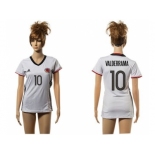 Women's Colombia #10 Valderrama Away Soccer Country Jersey