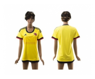 Women's Colombia Blank Home Soccer Country Jersey