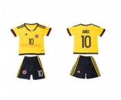 Colombia #10 James Home Kid Soccer Country Jersey