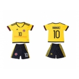 Colombia #10 Rodriguez Home Kid Soccer Country Jersey