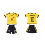 Colombia #10 Valderrama Home Kid Soccer Country Jersey