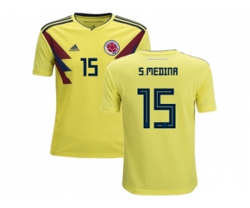 Colombia #15 S.Medina Home Kid Soccer Country Jersey