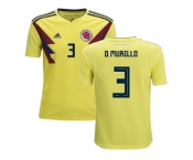 Colombia #3 O.Murillo Home Kid Soccer Country Jersey