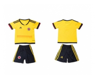 Colombia Blank Home Kid Soccer Country Jersey