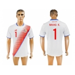 Costa Rica #1 Navas K. Away Soccer Country Jersey