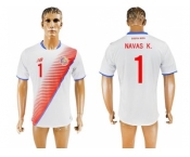 Costa Rica #1 Navas K. Away Soccer Country Jersey